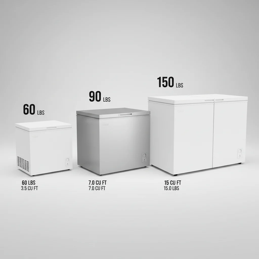 chest freezer weight